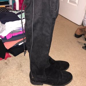 Black over the knee boots - worn once!